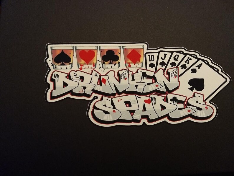 Download Drunken spades spades drunk spades game | Etsy