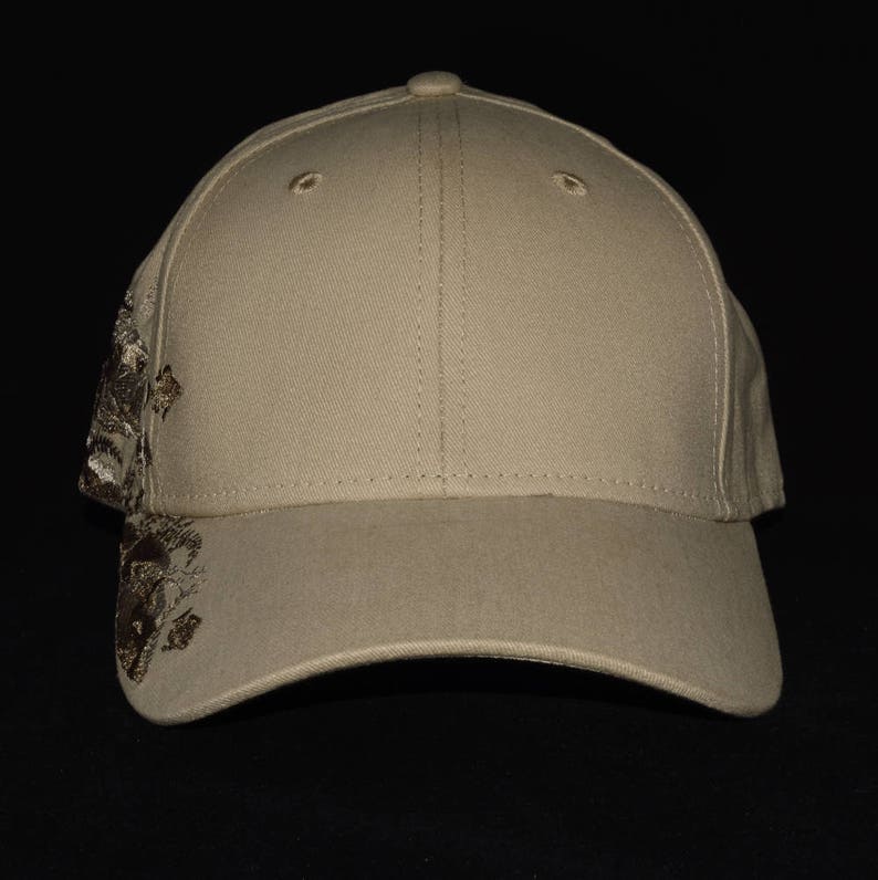 Tan Fishing Hat With Embroidered Bass Scene Design With Etsy