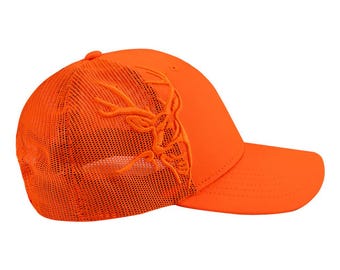Gorra Blaze Mesh 3D Buck Pro: gorra Blaze de ajuste profesional con 3D Buck bordado y parte posterior de malla. ¡Excelente regalo! ¡Personalízala!