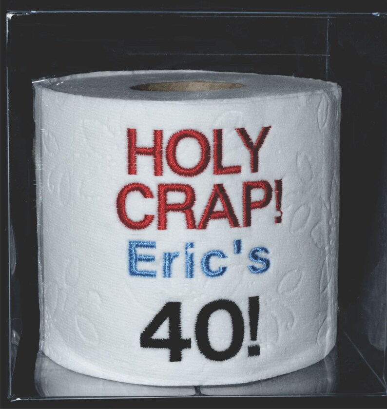 Embroidered Holy Crap Custom Name and Number Birthday Toilet Etsy