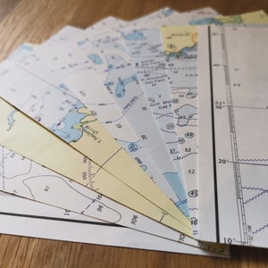 Seekarten-Papier als A4, A5 oder A6 - 10 Bögen