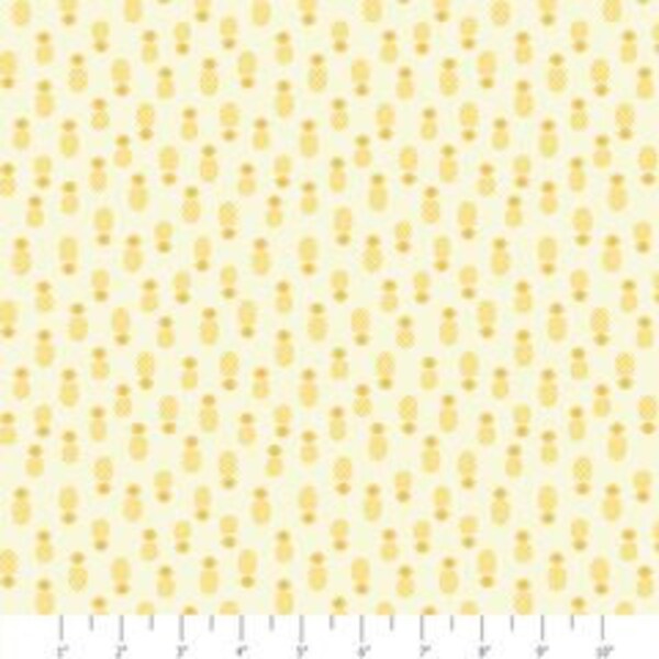 FAT QUARTER - 18 X 22" - Pineapple Turnover Golden - Flamingo Fever Collection - Adornit Fabrics - Quilting Fabrics - Pineapple Fabric