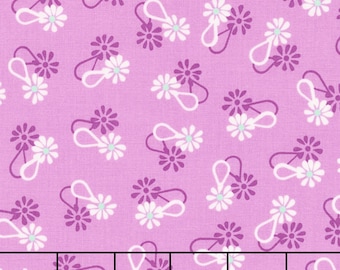 Loop Flower Lilac - Hello Jane by Allison Harris from Windham Fabrics - 100 % cotton - Quilting Fabrics - Floral Fabrics - Vintage Fabrics