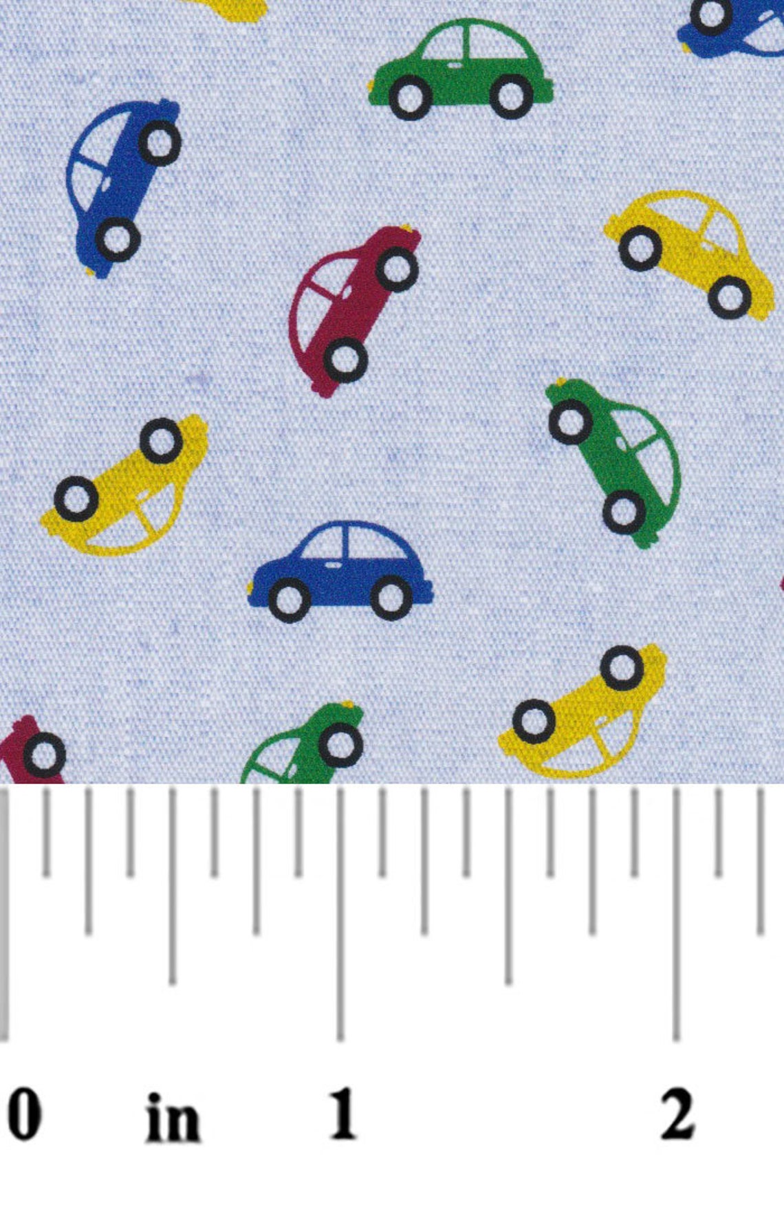 CHAMBRAY FABRIC Car Print Fabric Cars on Blue Chambray Etsy