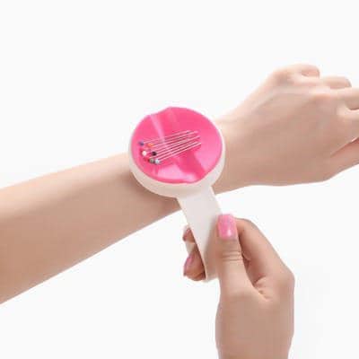Bracelet Magnétique Pour Épingles De Couture - Noir, Silicone, 24 Cm - Accessoire Pratique Pour Broderie Et Bricolage - 10