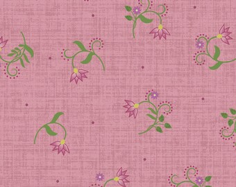 Flower Tulip (Pink) - Flower & Vine Collection van Monique Jacobs voor Maywood Studio - 100% Katoen