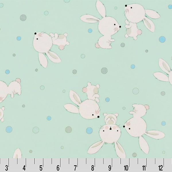 MINKY - Cottontail Digital Cuddle® Honeydew From Shannon Fabrics -  Shannon Fabrics - Minky Fabric - Cuddle Digital Fabrics - 58/60"