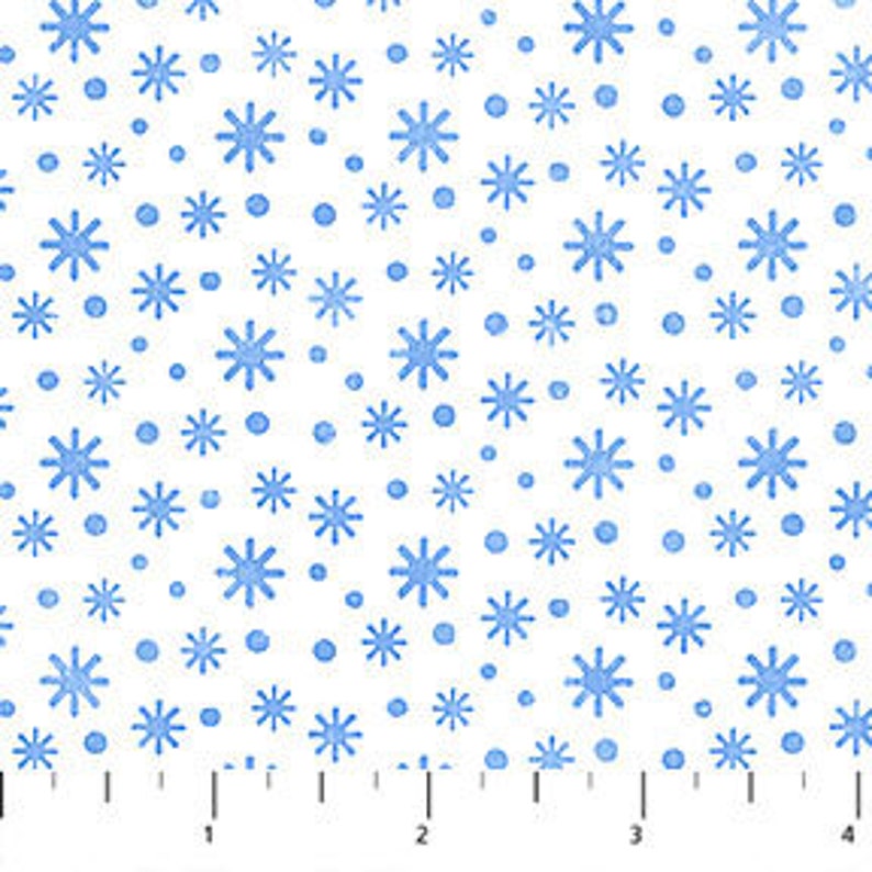 Snow Bears Snowflakes White Green Flannel Northcott Fabrics by the 1//2 yard