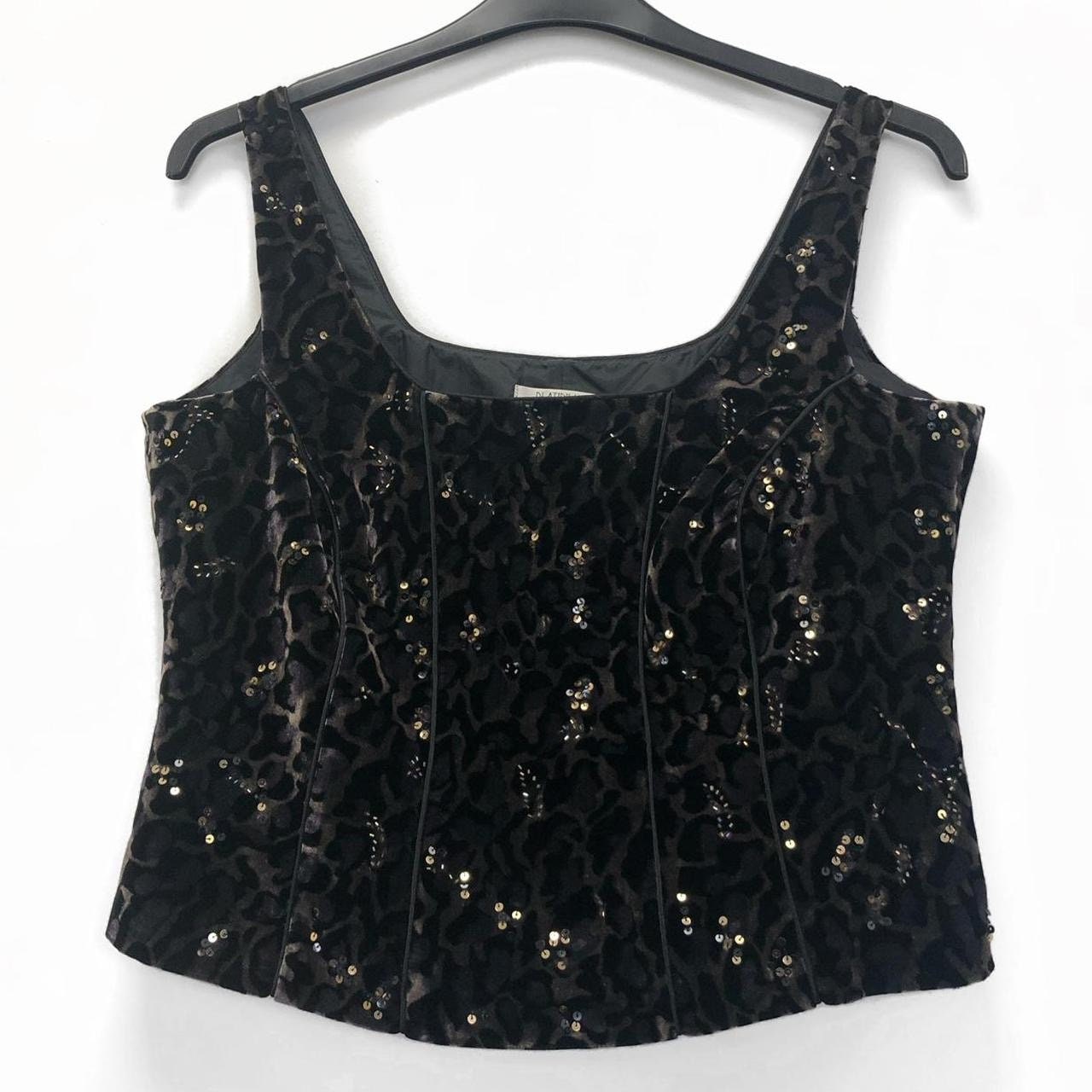 Y2K The Limited Purple Tank Top With Sparkly Sequins Lace Size