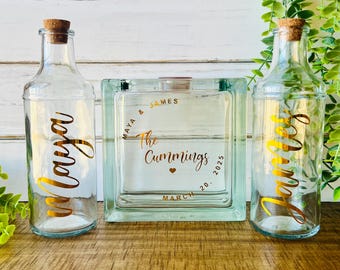 Personalized Wedding Sand Ceremony Set, Blended Family Keepsake