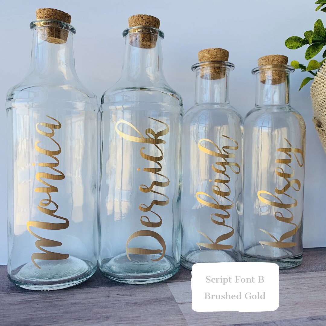 Sand Glass Bottle for Wedding / Glass Pouring Bottles for Sand Etsy