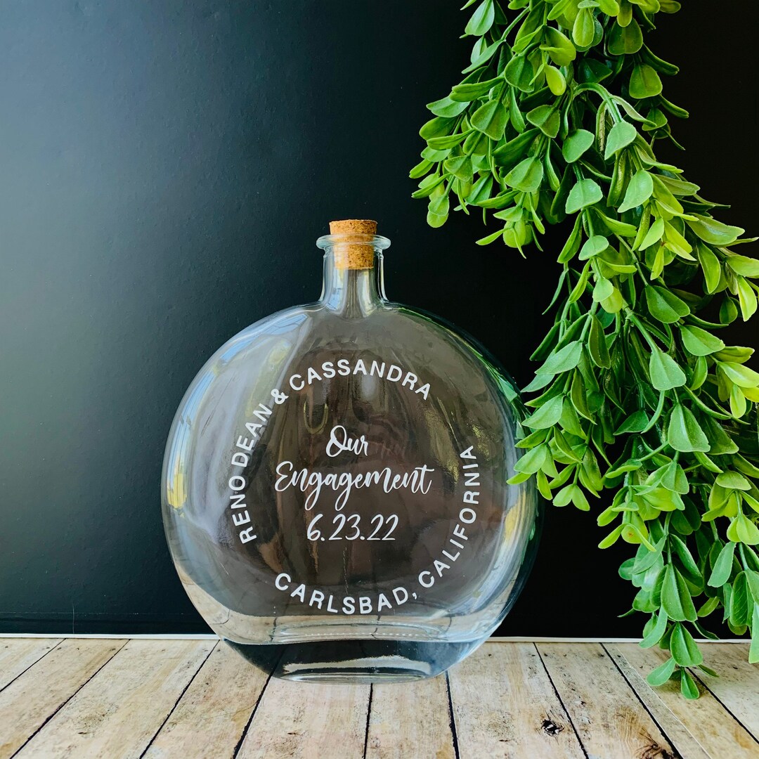 Engagement Sand Bottle Keepsake/ Honeymoon / Babymoon / Personalized