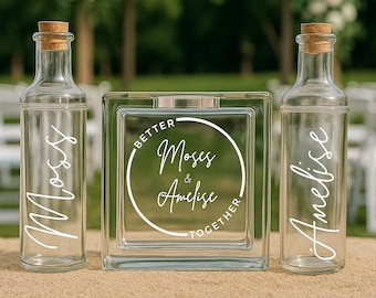Personalized Sand Ceremony Set, Unity Sand Alternative, Wedding Keepsake