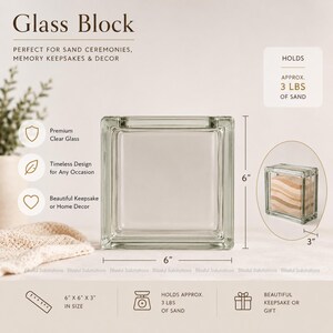 Personalized Sand Ceremony Set, Better Together Glass Block, Wedding Unity Alternative image 6