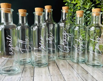 Personalized Sand Ceremony Pouring Bottles, Blended Family Unity