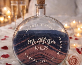 Honeymoon Sand Keepsake Jar | Beach Honeymoon Memory Bottle | Wedding Keepsake Gift | Bridal Shower Gift | Travel Sand Jar