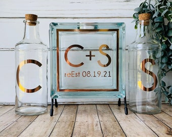Rose Gold Unity Sand Ceremony Set, Blended Family Wedding