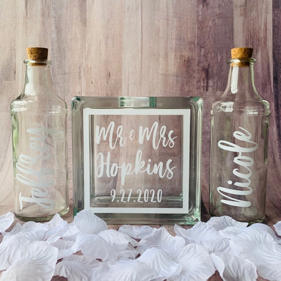 Blended Family Sand Set Unity Candle Alternative Mr and Mrs Family Sand