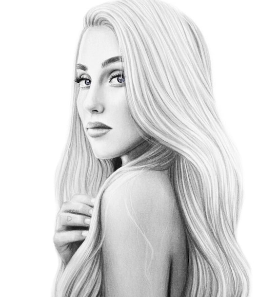 Ariana Grande Original Graphite Drawing