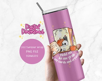 Witch tumbler wrap, halloween tumbler wrap digital download  witchy png seamless  halloween png 20z tumbler wrap png