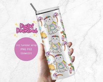 Retro Halloween tumbler wrap png 20z digital download fall tumbler groovy halloween png sublimation design