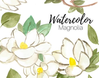 Magnolia Clip art - Floral Clip Art - Watercolor Art - Wedding Clip  Art - Watercolor Clip Art Commercial Use
