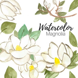 Magnolia Clip art - Floral Clip Art - Watercolor Art - Wedding Clip  Art - Watercolor Clip Art Commercial Use