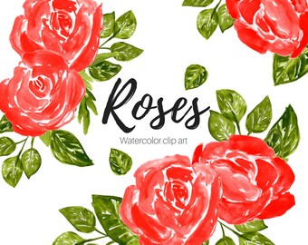 rose clipart etsy