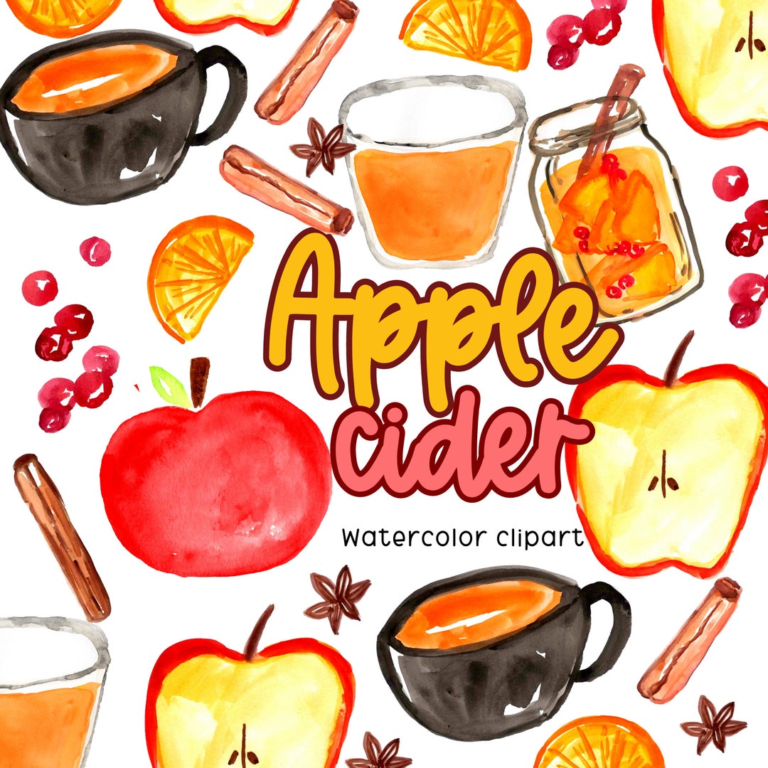 Fall Clip Art - Watercolor Clip Art - Hand Draw Clip Art - Coffee Clip ...