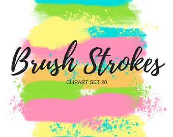 Brush stroke clipart - Paint blob clipart - Paint Splatter clipart - commercial use