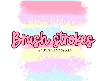 Brush Stroke Clip Art - paint splatter - Ink blob clip art - Paint brush clip art - Commercial clip art