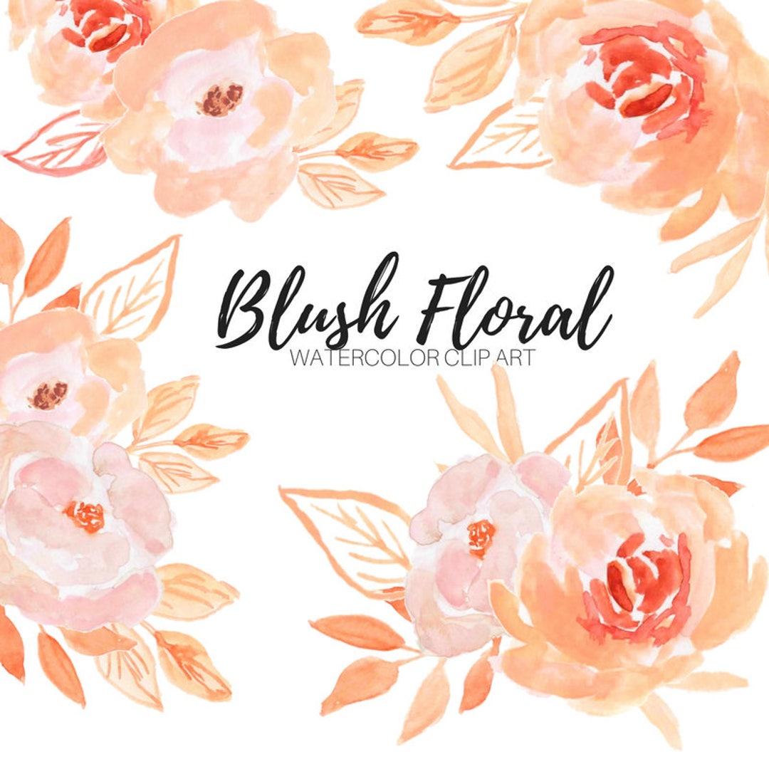 Watercolor Clip Art Flower Clip Art Floral Clip Art Commercial Use - Etsy