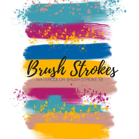 Digital Brush Strokes Brush Strokes Clip Art Ink Splatter Clip Art Brush  Clip Art Commercial Use -  Canada