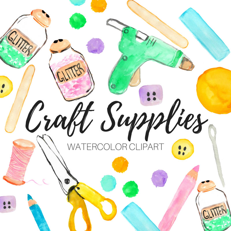 WATERCOLOR CLIPART Craft Supply Crafting Crafter Tools Yarn, 57% OFF