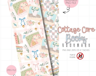 Cottage Core Vibes Printable Bookmark Design Digital Download Commercial Use