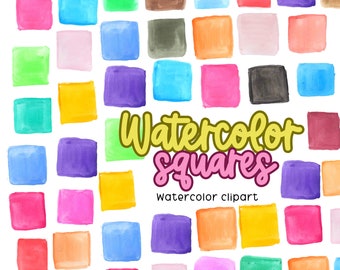 Watercolor Clip Art - Shape Clip Art - Watercolor shapes - Commercial Use