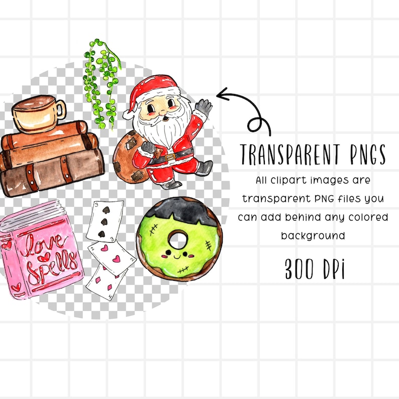 Watercolor tie dye clipart, summer clothing, retro groovy hippie png digital download commercial use image 6