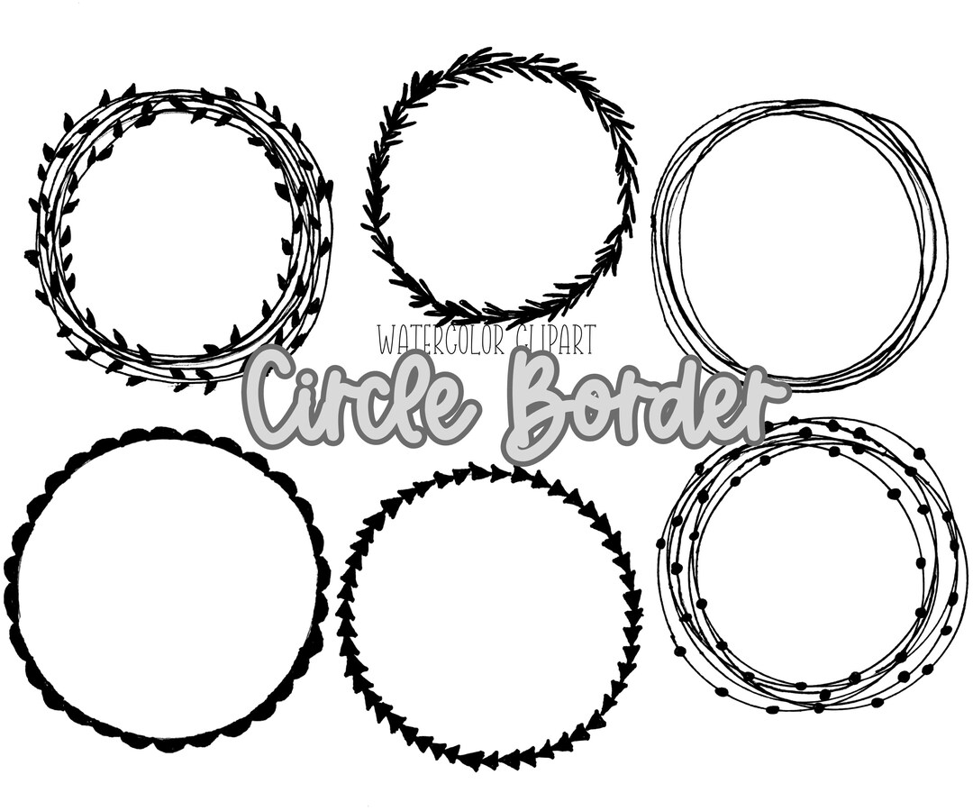 Doodle Circle Border - Circle Clip Art - Hand Drawn - Doodle Clip Art ...