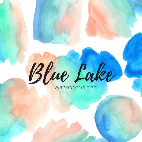 Watercolor clip art - Watercolor splashes - Ink splatter clip art - Watercolor blob clip art - commercial use