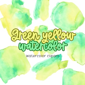 Aquarel clipart - Green Paint Brush Clipart - Paint Splatter - Blog graphics - Website clipart - Handbeschilderde clipart