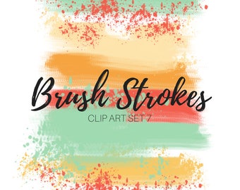 Paint blobs clip art - brush stroke clip art - ink splatter clip art - blog graphics - commercial use