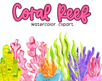 Coral Clipart - Sea Clipart - summer clipart - sealife clipart - Commercial Use
