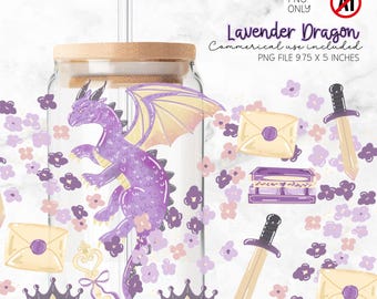 Dragon Cup Wrap, Romantasy Book Digital Download, Fantasy Reader PNG Sublimation