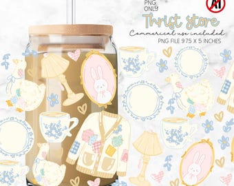 Thrift Store lover, thrifty Cup Wrap PNG, 16oz Libbey Glass (Digital Download)