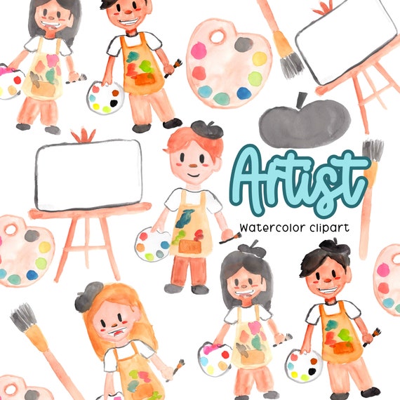 Art Supplies Clipart, Art Class Clip Art, Clipart for Teachers