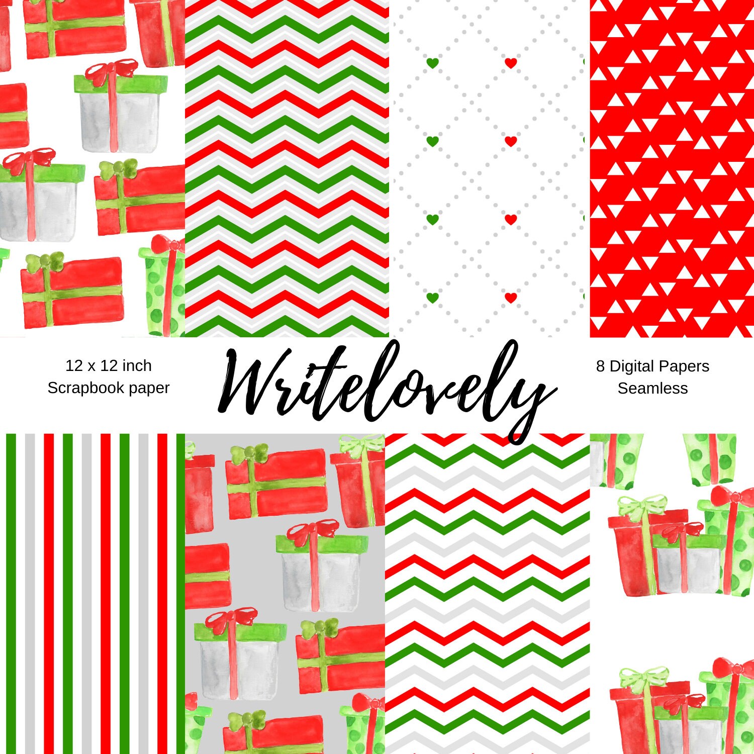 Seamless Christmas Present Scrapbook Paper Holiday Digital Paper Commercial Use - Etsy seamless-christmas-present-scrapbook-paper-holiday-digital-paper-commercial-use-etsy