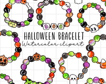 Cute Halloween clipart Retro Halloween. Jewelry PNG  Digital Download Creepy cute kawaii halloween clipart bundle commercial use