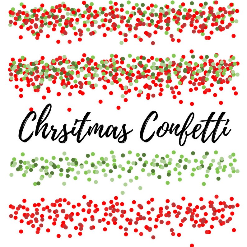 Confetti clip art christmas clip art holiday clip art Etsy