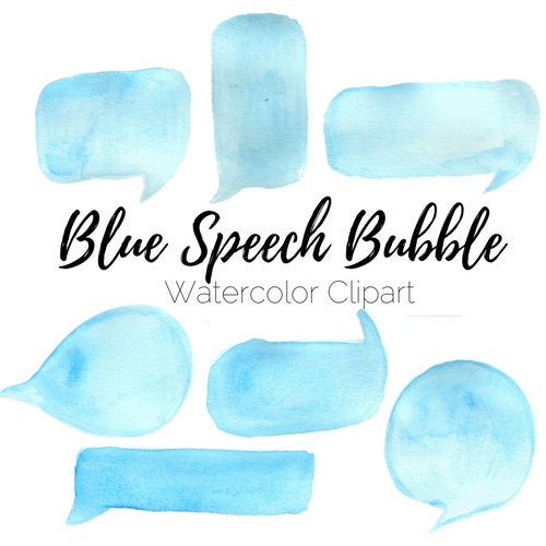 BLUE SPEECH BUBBLE STICKERS & CLIP ART
