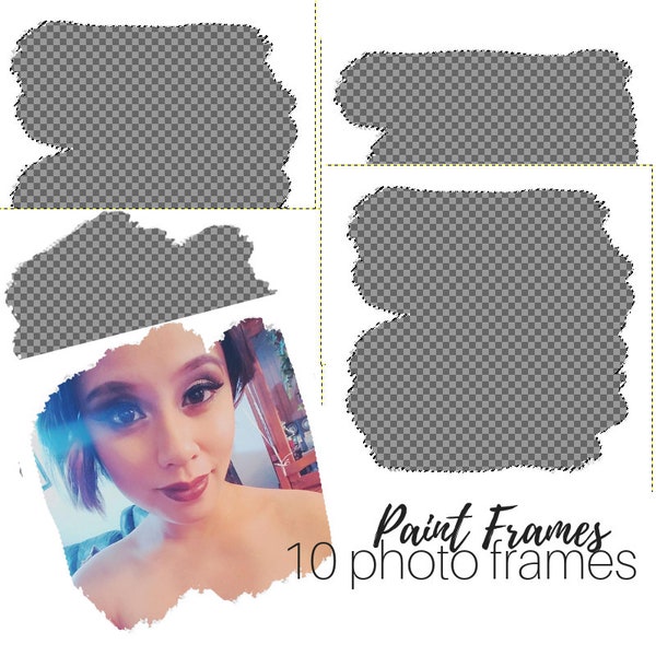 Abstract frame photo overlay - frame clipart - digital download - commercial use